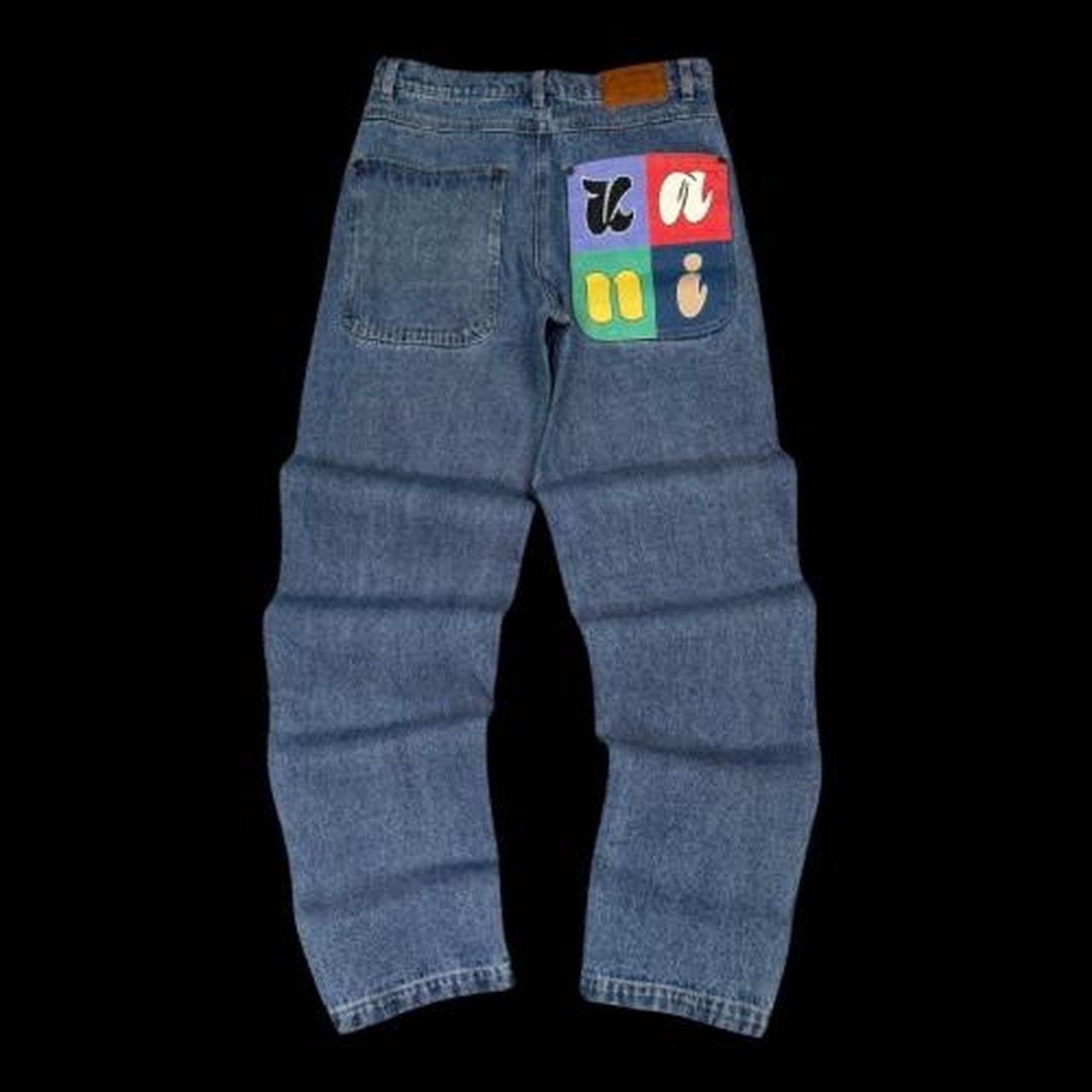 MEN'S KARL KANI GRAPHIC PRINT DENIM JEANS W29 L31