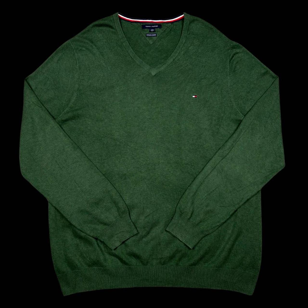 MEN'S VINTAGE TOMMY HILFIGER V NECK JUMPER SIZE XXL
