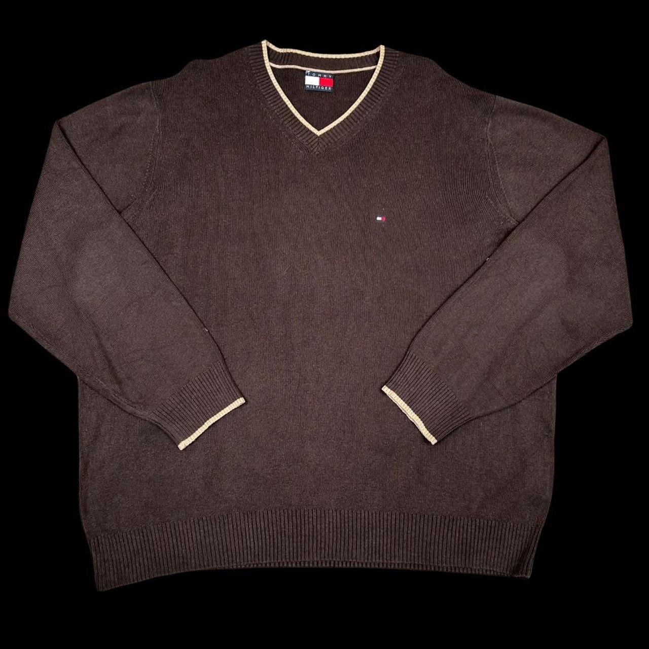 MEN'S VINTAGE TOMMY HILFIGER V NECK JUMPER SIZE XL