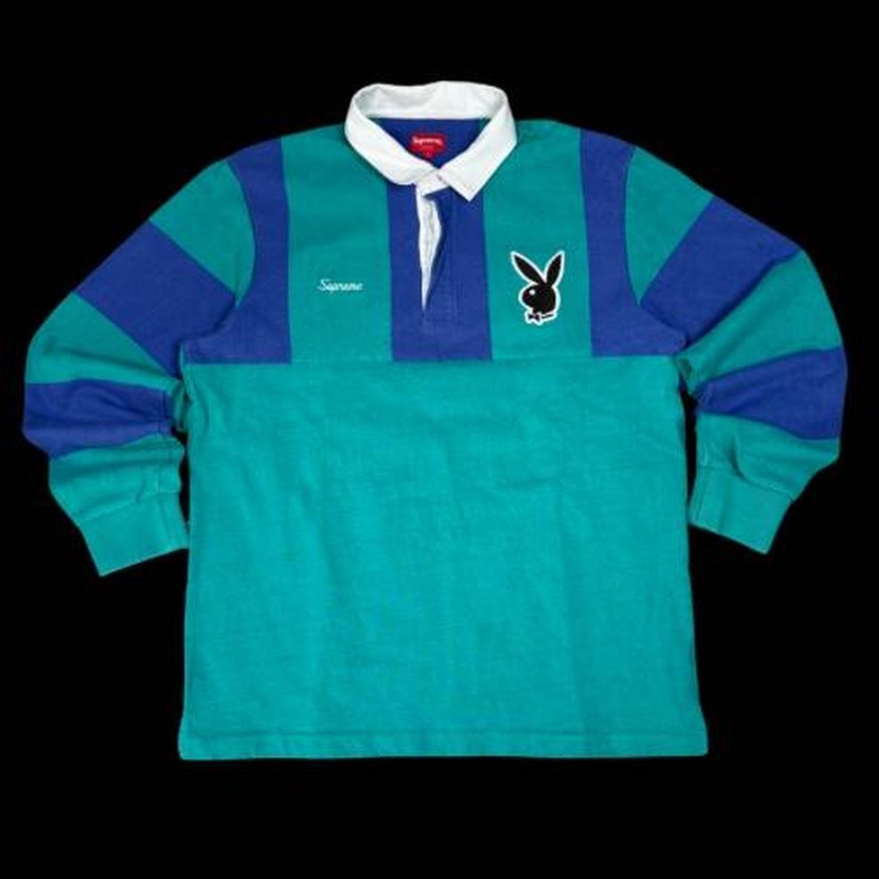 SUPREME X PLAYBOY BUNNY RUGBY SHIRT 2017 SIZE L