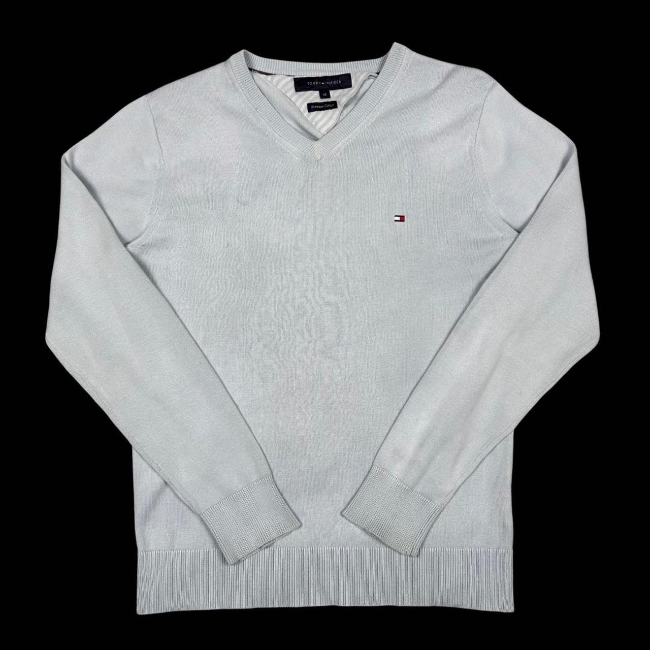 MEN'S VINTAGE TOMMY HILFIGER V NECK JUMPER SIZE XS