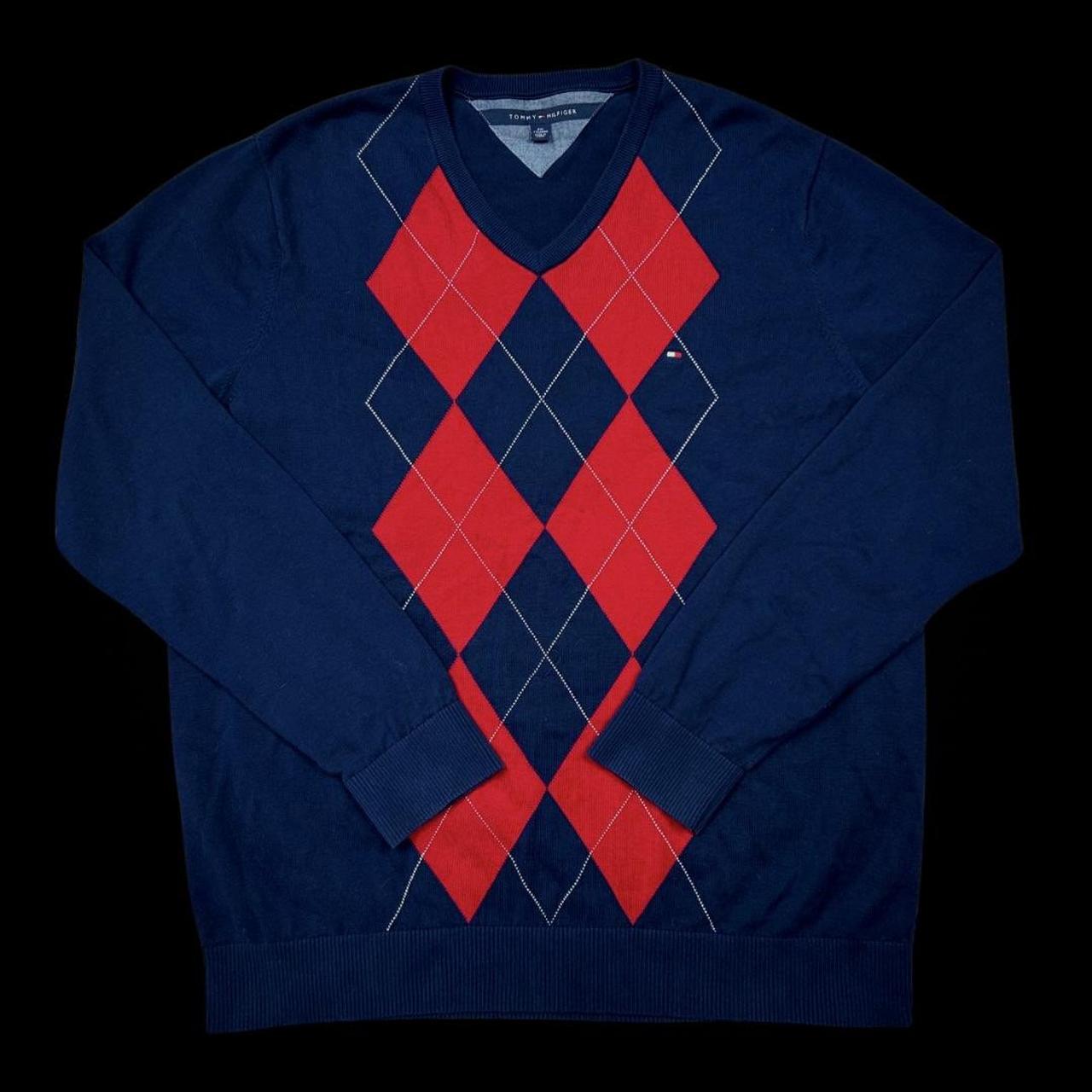 MEN'S VINTAGE TOMMY HILFIGER V NECK JUMPER SIZE