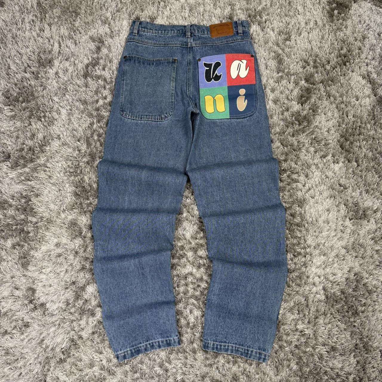 MEN'S KARL KANI GRAPHIC PRINT DENIM JEANS W29 L31