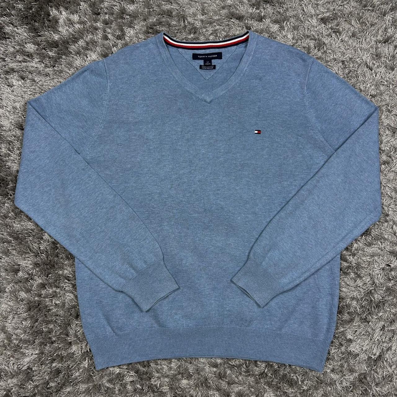 MEN'S VINTAGE TOMMY HILFIGER V NECK JUMPER SIZE S