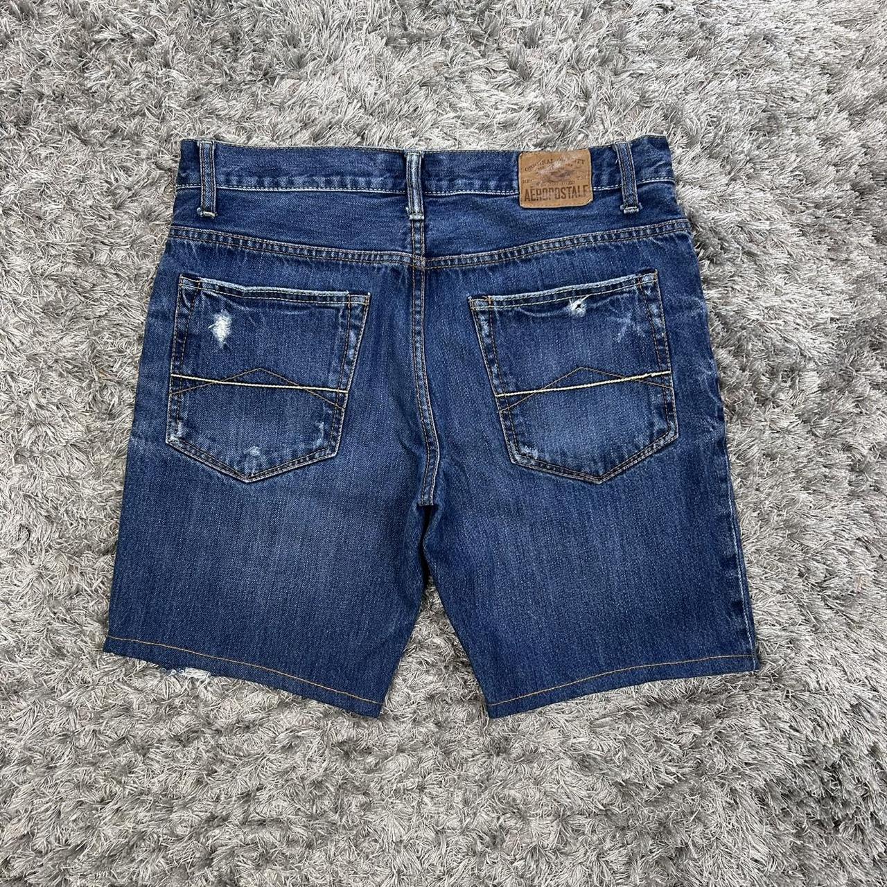 MEN'S Y2K AEROPOSTLE BAGGY DENIM JORTS W33 L18