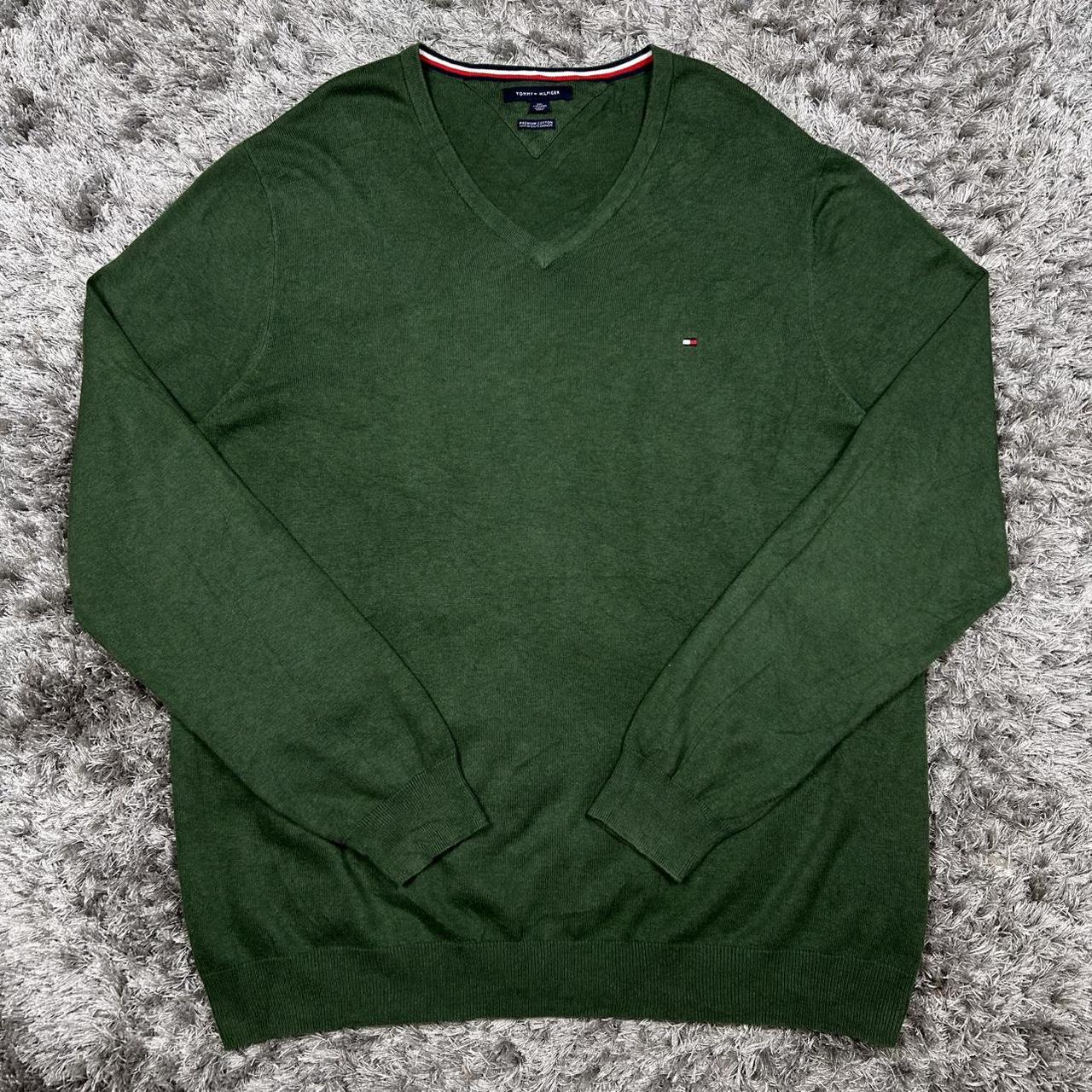 MEN'S VINTAGE TOMMY HILFIGER V NECK JUMPER SIZE XXL