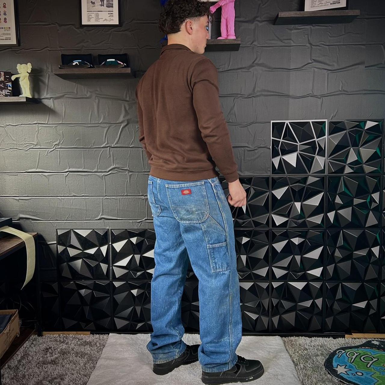 MEN'S DICKIES BAGGY CARPENTER JEANS W34 L32