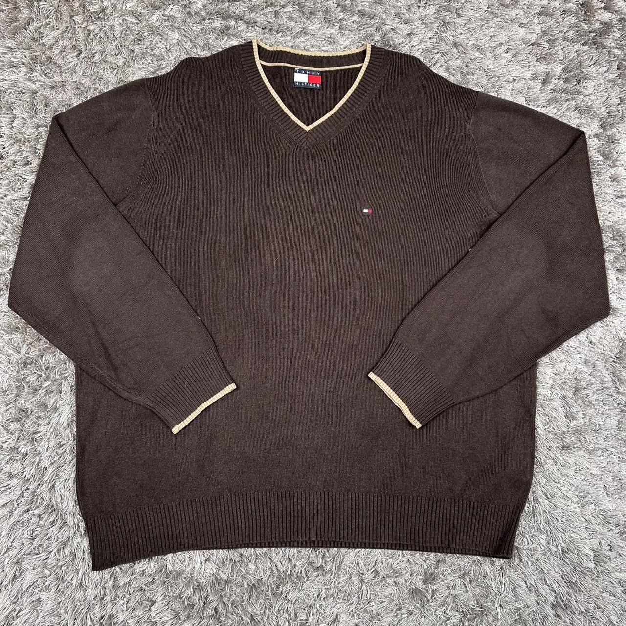 MEN'S VINTAGE TOMMY HILFIGER V NECK JUMPER SIZE XL