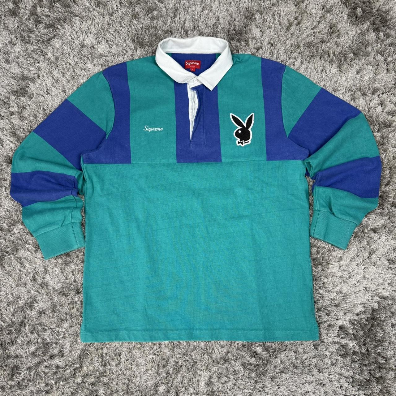 SUPREME X PLAYBOY BUNNY RUGBY SHIRT 2017 SIZE L