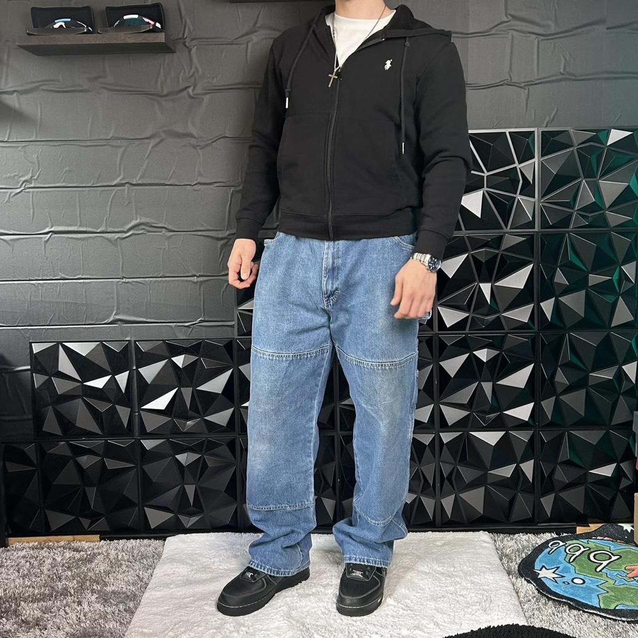 MEN'S DICKIES BAGGY DOUBLE KNEE CARPENTER JEANS W40 L32