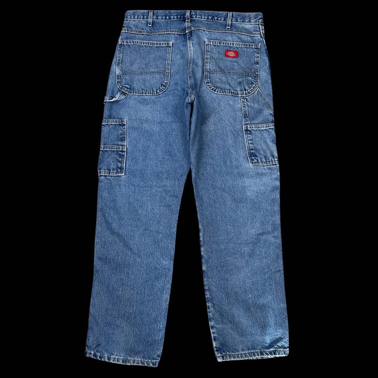 MEN'S DICKIES BAGGY DOUBLE KNEE CARPENTER TROUSERS W34 L32