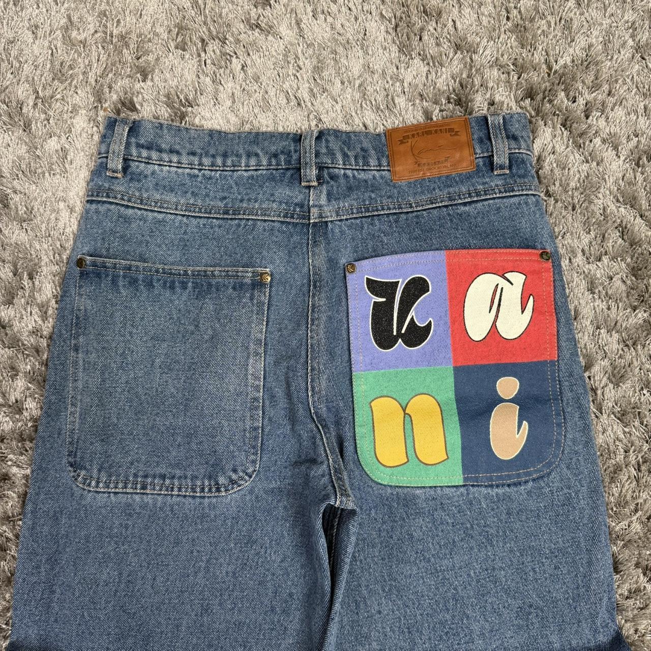 MEN'S KARL KANI GRAPHIC PRINT DENIM JEANS W29 L31