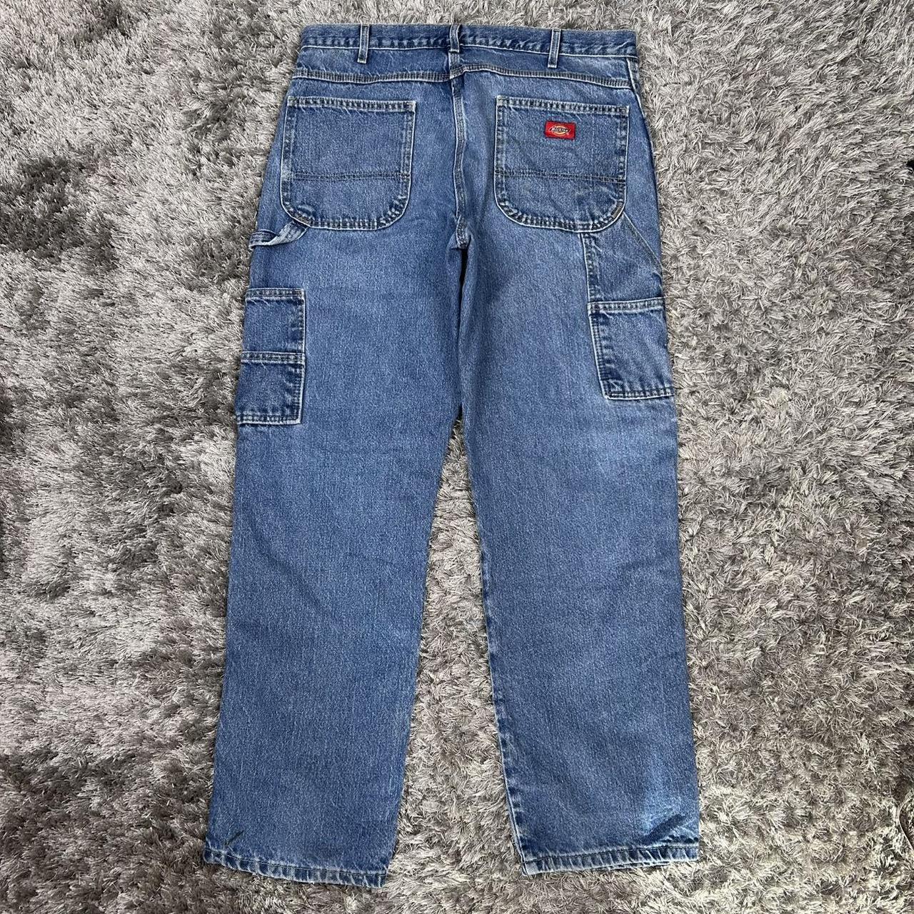 MEN'S DICKIES BAGGY DOUBLE KNEE CARPENTER TROUSERS W34 L32