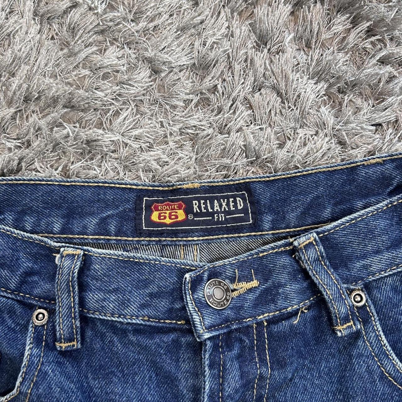 MEN'S Y2K ROUTE 66 BAGGY DENIM JORTS W34 L22