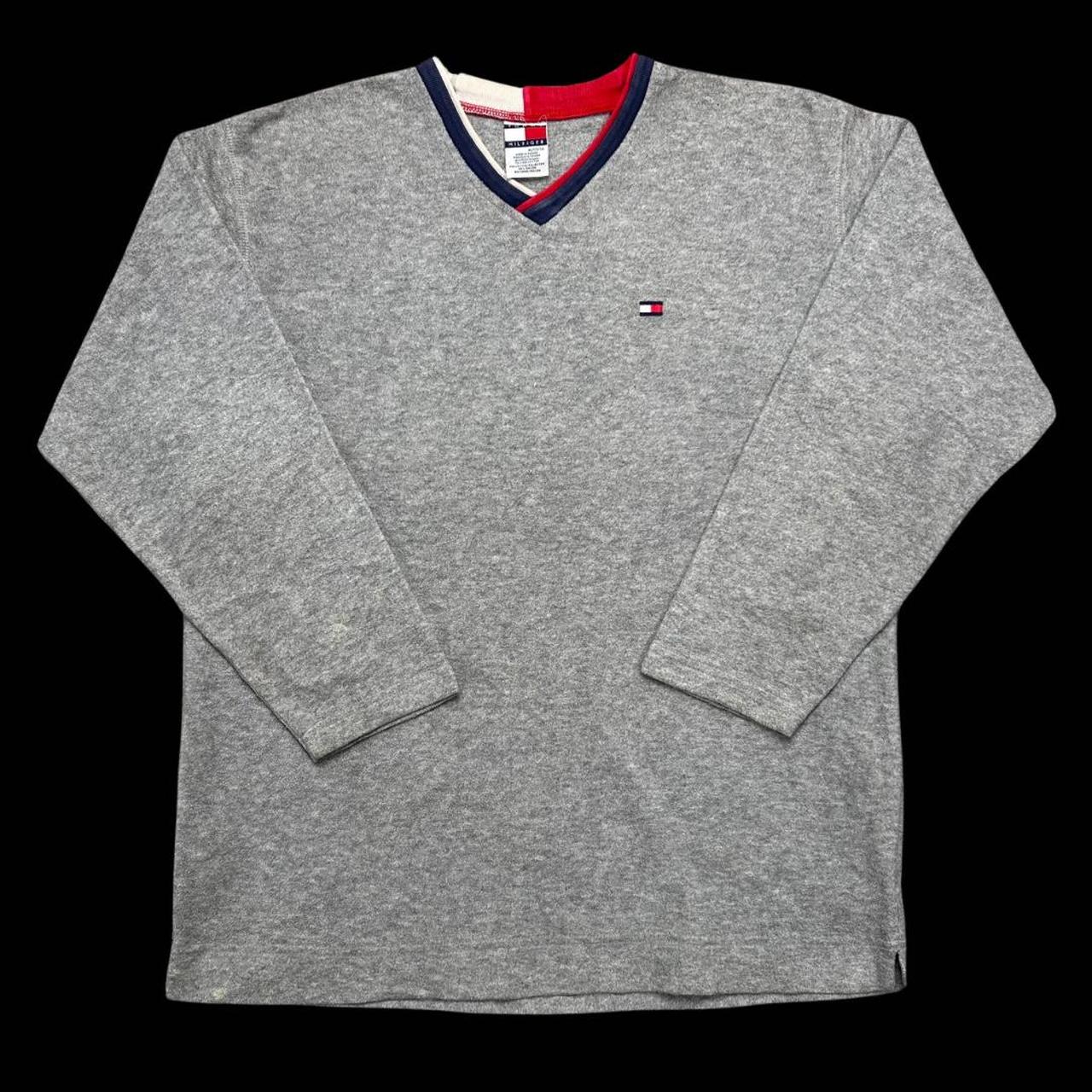 MEN'S VINTAGE TOMMY HILFIGER V NECK JUMPER SIZE L