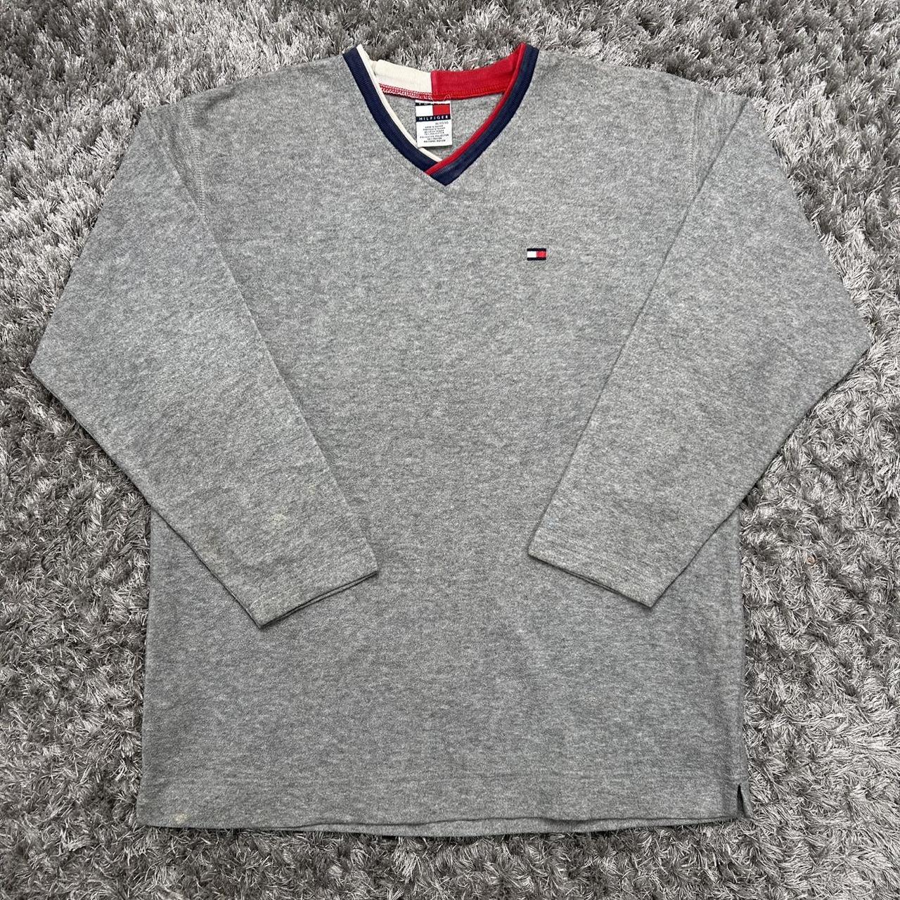 MEN'S VINTAGE TOMMY HILFIGER V NECK JUMPER SIZE L