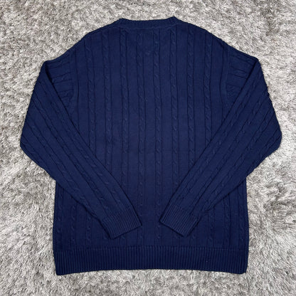 MEN’S TOMMY HILFIGER CABLE KNIT JUMPER SIZE L