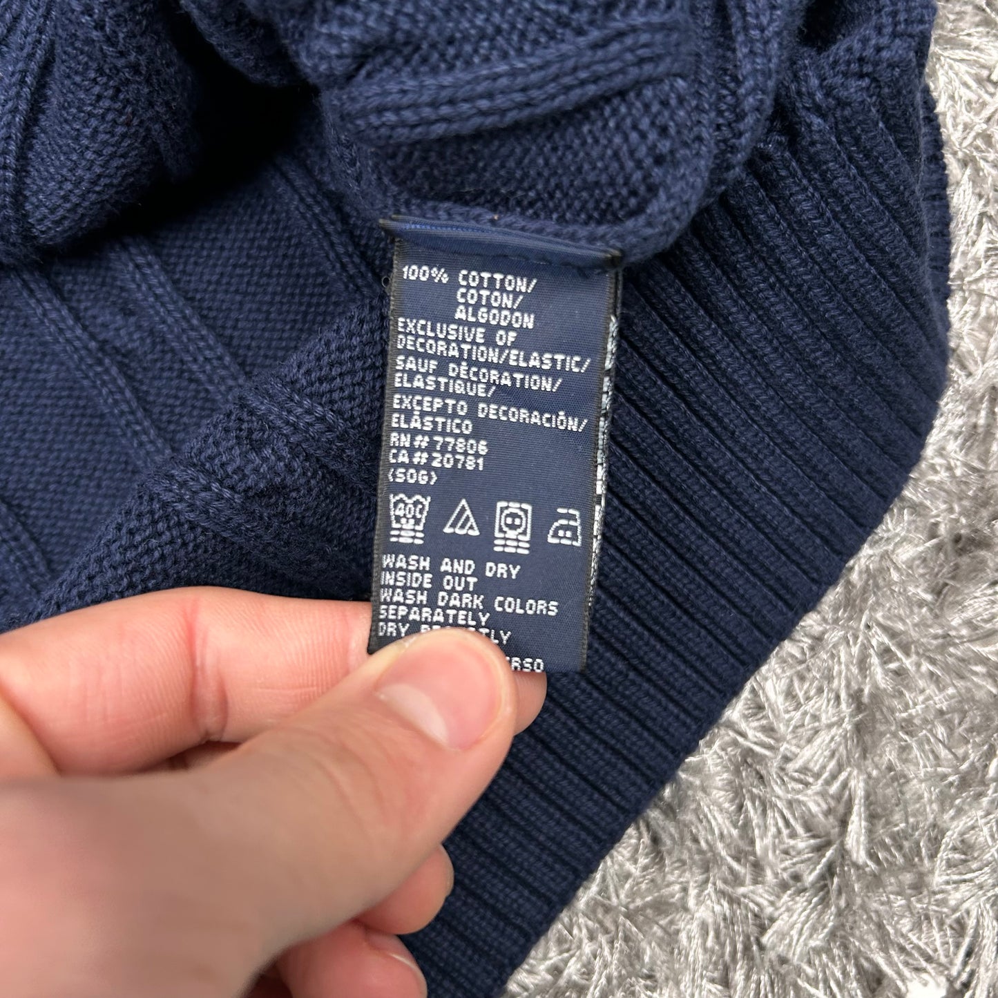 MEN’S TOMMY HILFIGER CABLE KNIT JUMPER SIZE L