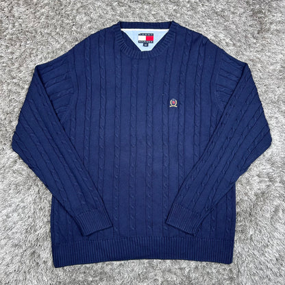 MEN’S TOMMY HILFIGER CABLE KNIT JUMPER SIZE L