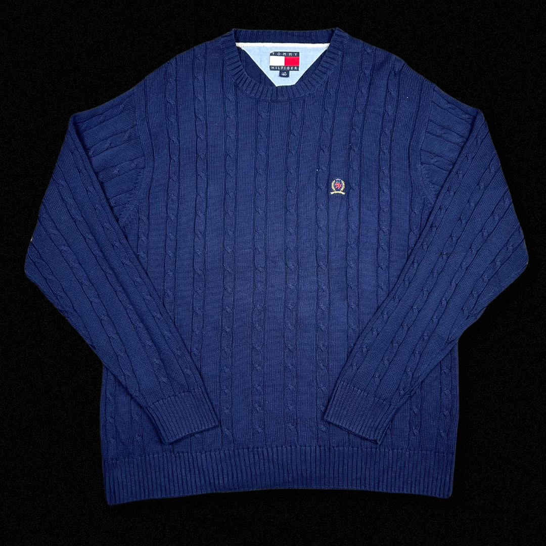 MEN’S TOMMY HILFIGER CABLE KNIT JUMPER SIZE L