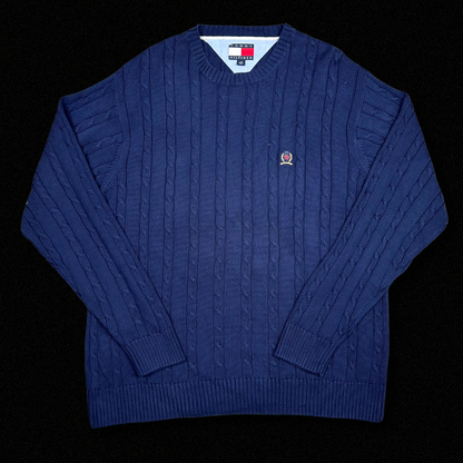 MEN’S TOMMY HILFIGER CABLE KNIT JUMPER SIZE L