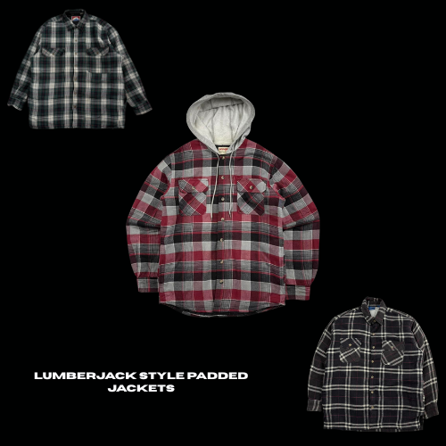 10x Lumberjack Style Padded Jackets