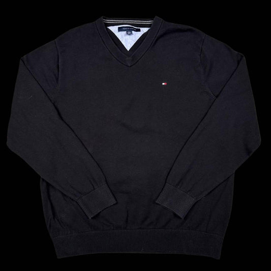 MEN'S VINTAGE TOMMY HILFIGER V NECK JUMPER SIZE XL