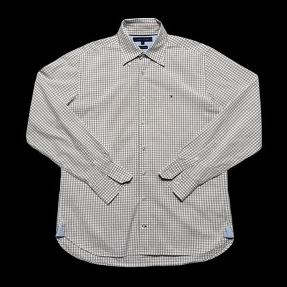 MEN'S TOMMY HILFIGER CHECK BUTTON UP SHIRT SIZE M