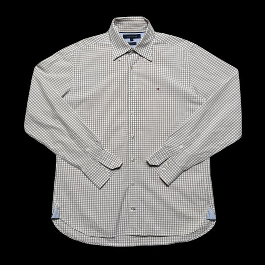 MEN'S TOMMY HILFIGER CHECK BUTTON UP SHIRT SIZE M