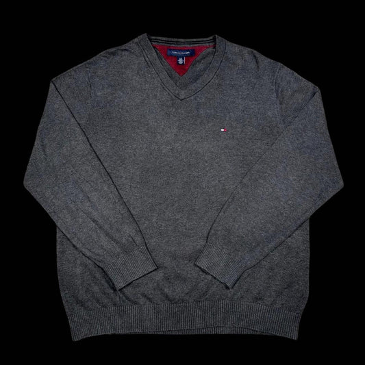 MEN'S VINTAGE TOMMY HILFIGER V NECK JUMPER SIZE L