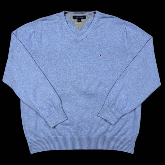 MEN'S VINTAGE TOMMY HILFIGER V NECK JUMPER SIZE L
