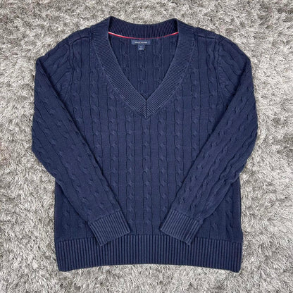 WOMEN'S VINTAGE TOMMY HILFIGER CABLE KNIT JUMPER SIZE M