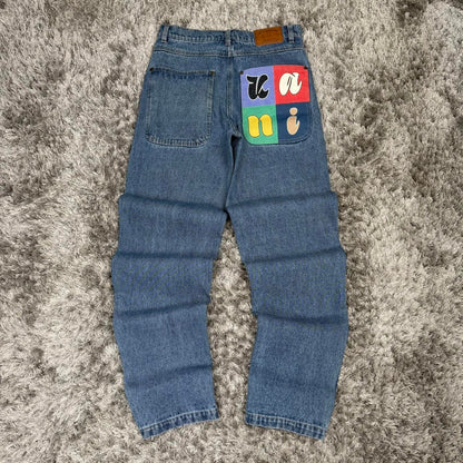 MEN'S KARL KANI GRAPHIC PRINT DENIM JEANS W29 L31