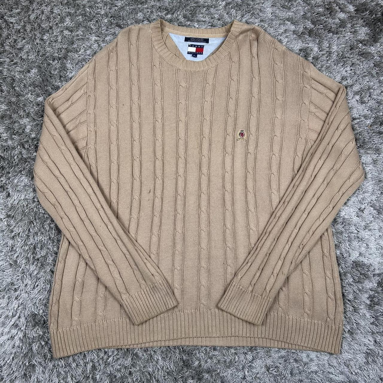 MEN'S VINTAGE TOMMY HILFIGER CABLE KNIT JUMPER SIZE XL
