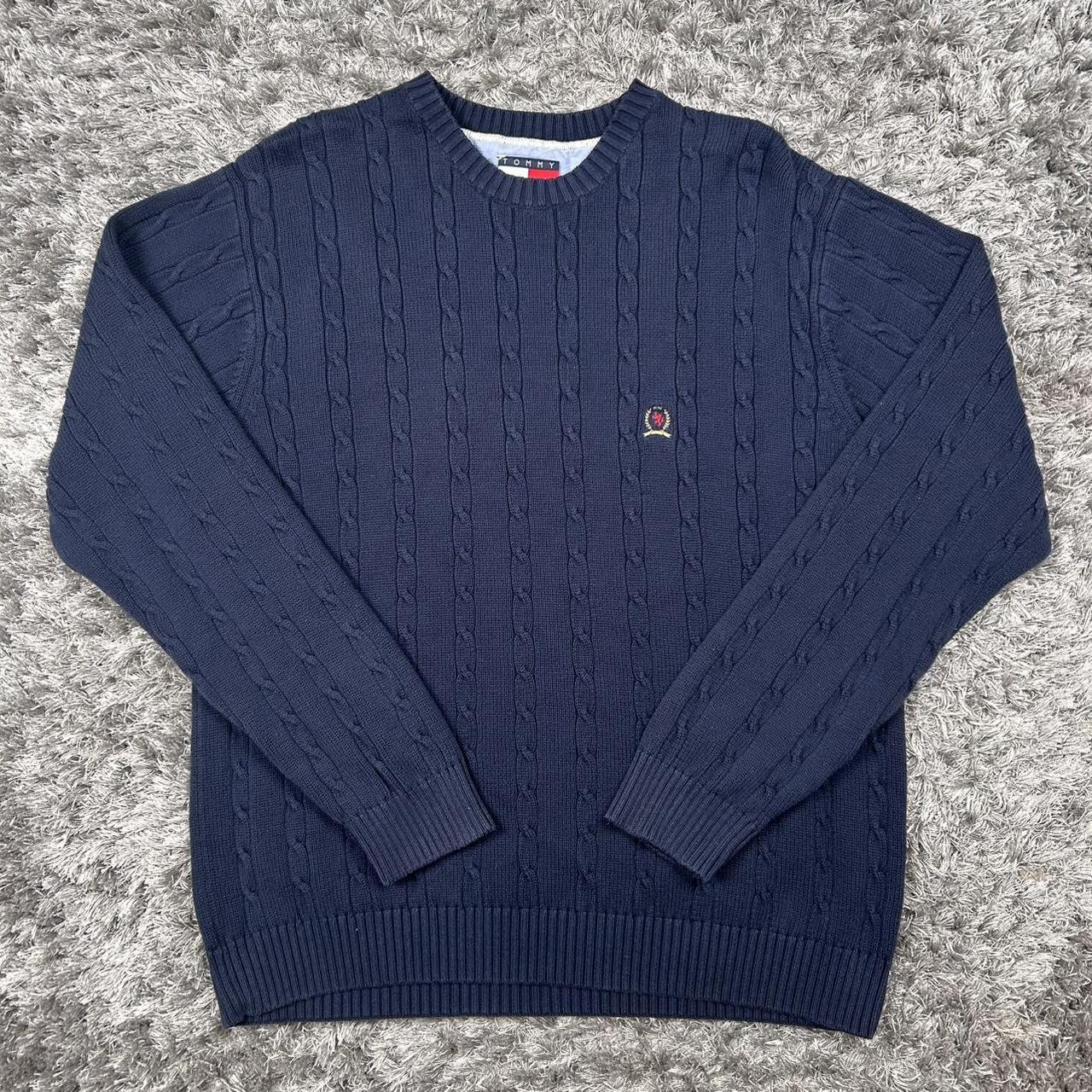 MEN'S VINTAGE TOMMY HILFIGER CABLE KNIT JUMPER SIZE L