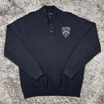 MEN'S VINTAGE TOMMY HILFIGER 1/4 ZIP JUMPER SIZE XL