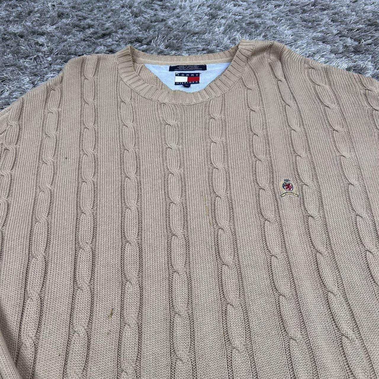 MEN'S VINTAGE TOMMY HILFIGER CABLE KNIT JUMPER SIZE XL