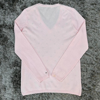 WOMEN'S VINTAGE TOMMY HILFIGER V NECK JUMPER SIZE M