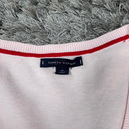 WOMEN'S VINTAGE TOMMY HILFIGER V NECK JUMPER SIZE M