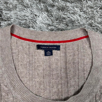 WOMEN'S VINTAGE TOMMY HILFIGER CABLE KNIT JUMPER SIZE XS