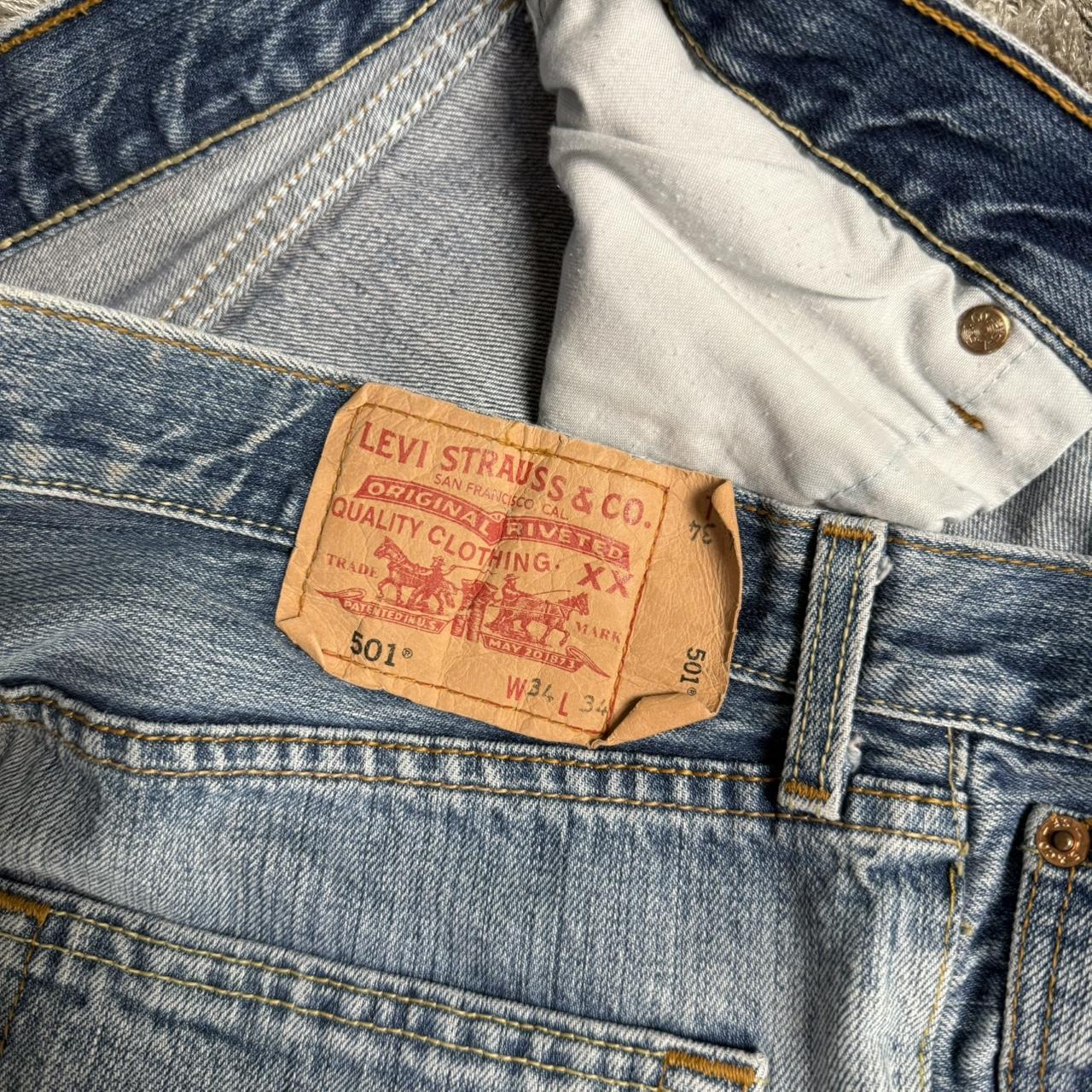 MEN'S LEVI'S 501 RELAXED FIT DENIM JEANS W34 L34