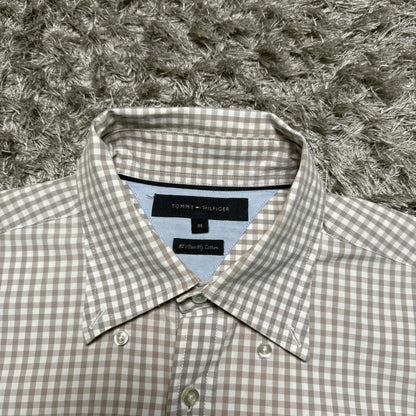 MEN'S TOMMY HILFIGER CHECK BUTTON UP SHIRT SIZE M