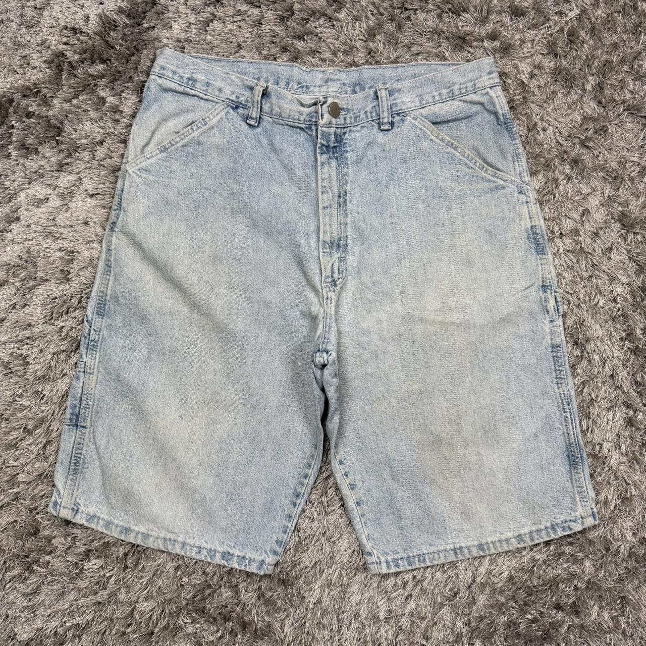 MEN'S WRANGLER BAGGY DENIM CARPENTER SHORTS W32