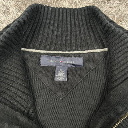 MEN'S VINTAGE TOMMY HILFIGER 1/4 ZIP JUMPER SIZE XL