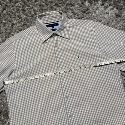 MEN'S TOMMY HILFIGER CHECK BUTTON UP SHIRT SIZE M