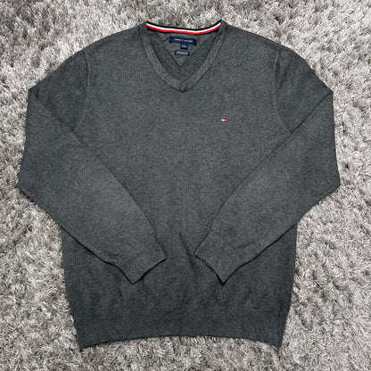MEN'S VINTAGE TOMMY HILFIGER V NECK JUMPER SIZE M