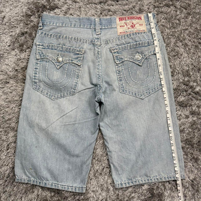 MEN'S TRUE RELIGION BAGGY DENIM SHORTS W36