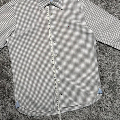 MEN'S TOMMY HILFIGER CHECK BUTTON UP SHIRT SIZE M
