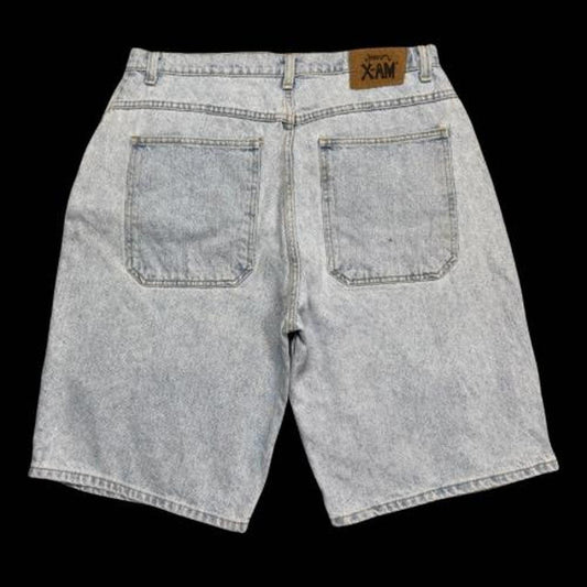 MEN'S X-AM JEANS BAGGY DENIM CARPENTER SHORTS W34